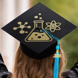 Promoční čepice pro chemiky, MATT černá