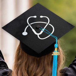 Promoční čepice pro zdravotníky, MATT černá